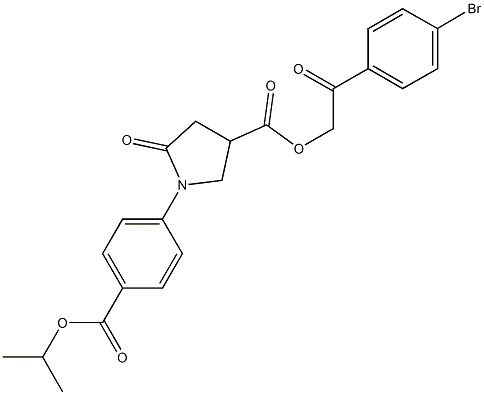 2-(4-bromophenyl)-2-oxoethyl 1-[4-(isopropoxycarbonyl)phenyl]-5-oxo-3-pyrrolidinecarboxylate 구조식 이미지