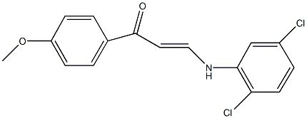 3-(2,5-dichloroanilino)-1-(4-methoxyphenyl)-2-propen-1-one 구조식 이미지