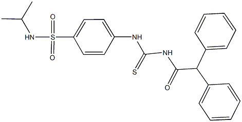 4-({[(diphenylacetyl)amino]carbothioyl}amino)-N-isopropylbenzenesulfonamide 구조식 이미지