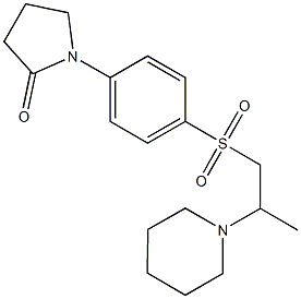 1-(4-{[2-(1-piperidinyl)propyl]sulfonyl}phenyl)-2-pyrrolidinone Structure