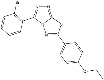 4-[3-(2-bromophenyl)[1,2,4]triazolo[3,4-b][1,3,4]thiadiazol-6-yl]phenyl ethyl ether 구조식 이미지