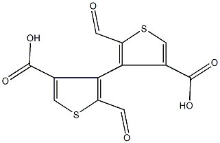 5,5'-diformyl-4,4'-bithiophene-3,3'-dicarboxylic acid Structure