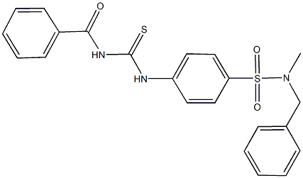 4-{[(benzoylamino)carbothioyl]amino}-N-benzyl-N-methylbenzenesulfonamide 구조식 이미지