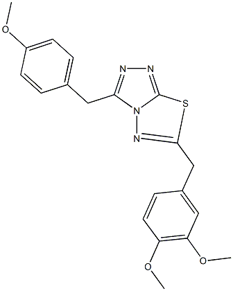 6-(3,4-dimethoxybenzyl)-3-(4-methoxybenzyl)[1,2,4]triazolo[3,4-b][1,3,4]thiadiazole 구조식 이미지