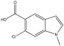 6-chloro-1-methyl-1H-indole-5-carboxylic acid 구조식 이미지