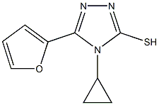 4-cyclopropyl-5-(2-furyl)-4H-1,2,4-triazol-3-yl hydrosulfide 구조식 이미지
