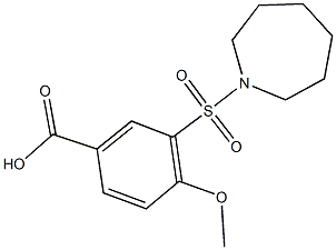 3-(1-azepanylsulfonyl)-4-methoxybenzoic acid Structure