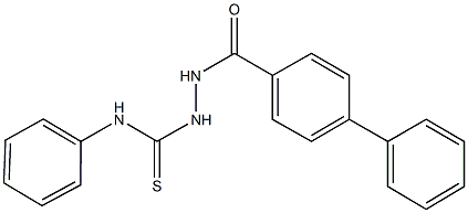 2-([1,1'-biphenyl]-4-ylcarbonyl)-N-phenylhydrazinecarbothioamide 구조식 이미지