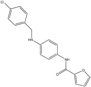 N-{4-[(4-chlorobenzyl)amino]phenyl}-2-furamide 구조식 이미지
