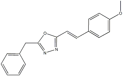 4-[2-(5-benzyl-1,3,4-oxadiazol-2-yl)vinyl]phenyl methyl ether 구조식 이미지