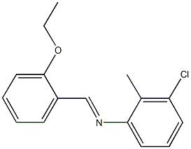 3-chloro-N-(2-ethoxybenzylidene)-2-methylaniline Structure