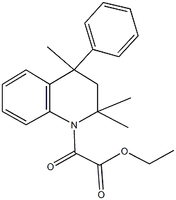 ethyl oxo(2,2,4-trimethyl-4-phenyl-3,4-dihydro-1(2H)-quinolinyl)acetate 구조식 이미지