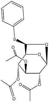 2,3-bis(acetyloxy)-7-(phenylsulfanyl)-6,8-dioxabicyclo[3.2.1]oct-4-yl acetate 구조식 이미지