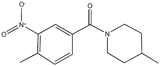 1-{3-nitro-4-methylbenzoyl}-4-methylpiperidine 구조식 이미지