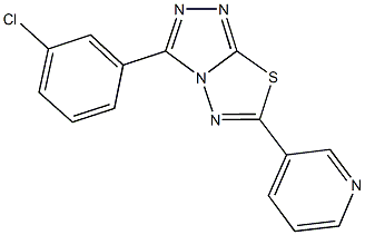 3-(3-chlorophenyl)-6-(3-pyridinyl)[1,2,4]triazolo[3,4-b][1,3,4]thiadiazole 구조식 이미지