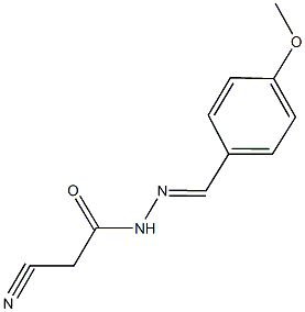 2-cyano-N'-(4-methoxybenzylidene)acetohydrazide Structure