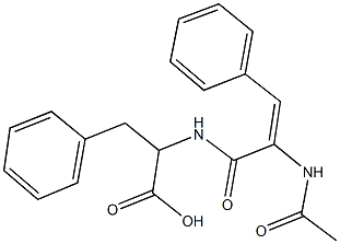 N-[2-(acetylamino)-3-phenylacryloyl]phenylalanine Structure