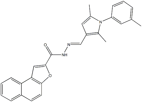 N'-{[2,5-dimethyl-1-(3-methylphenyl)-1H-pyrrol-3-yl]methylene}naphtho[2,1-b]furan-2-carbohydrazide Structure