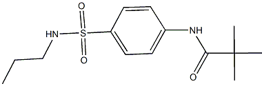 2,2-dimethyl-N-{4-[(propylamino)sulfonyl]phenyl}propanamide 구조식 이미지
