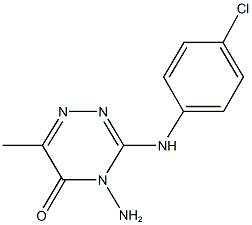 4-amino-3-[(4-chlorophenyl)amino]-6-methyl-1,2,4-triazin-5(4H)-one 구조식 이미지