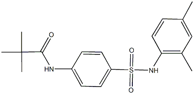 N-{4-[(2,4-dimethylanilino)sulfonyl]phenyl}-2,2-dimethylpropanamide 구조식 이미지