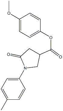 4-methoxyphenyl 1-(4-methylphenyl)-5-oxo-3-pyrrolidinecarboxylate Structure