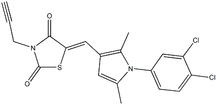 5-{[1-(3,4-dichlorophenyl)-2,5-dimethyl-1H-pyrrol-3-yl]methylene}-3-(2-propynyl)-1,3-thiazolidine-2,4-dione Structure