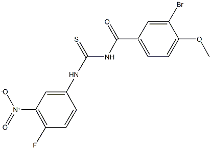 N-(3-bromo-4-methoxybenzoyl)-N'-{4-fluoro-3-nitrophenyl}thiourea Structure