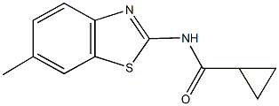 N-(6-methyl-1,3-benzothiazol-2-yl)cyclopropanecarboxamide 구조식 이미지