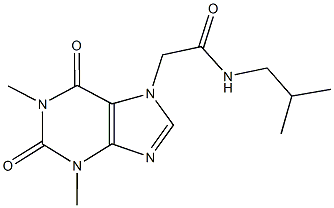 2-(1,3-dimethyl-2,6-dioxo-1,2,3,6-tetrahydro-7H-purin-7-yl)-N-isobutylacetamide Structure