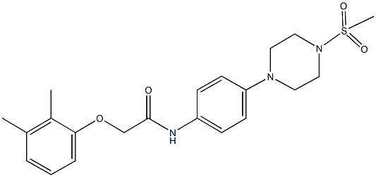 2-(2,3-dimethylphenoxy)-N-{4-[4-(methylsulfonyl)-1-piperazinyl]phenyl}acetamide Structure