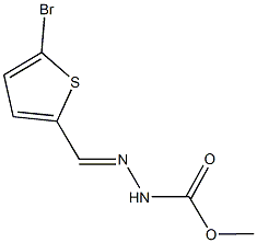 methyl 2-[(5-bromothien-2-yl)methylene]hydrazinecarboxylate Structure