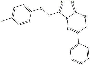 4-fluorophenyl (6-phenyl-7H-[1,2,4]triazolo[3,4-b][1,3,4]thiadiazin-3-yl)methyl ether Structure