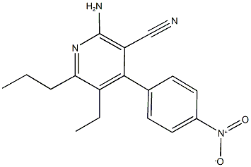 2-amino-5-ethyl-4-{4-nitrophenyl}-6-propylnicotinonitrile 구조식 이미지