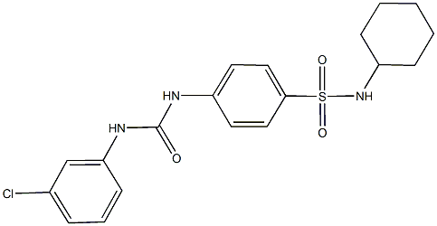 4-{[(3-chloroanilino)carbonyl]amino}-N-cyclohexylbenzenesulfonamide Structure