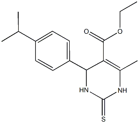 ethyl 4-(4-isopropylphenyl)-6-methyl-2-thioxo-1,2,3,4-tetrahydro-5-pyrimidinecarboxylate Structure