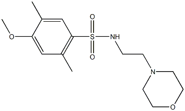 4-methoxy-2,5-dimethyl-N-[2-(4-morpholinyl)ethyl]benzenesulfonamide 구조식 이미지