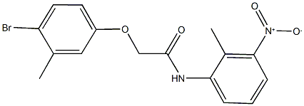 2-(4-bromo-3-methylphenoxy)-N-{3-nitro-2-methylphenyl}acetamide Structure