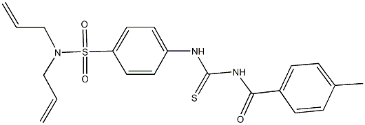 N,N-diallyl-4-({[(4-methylbenzoyl)amino]carbothioyl}amino)benzenesulfonamide Structure