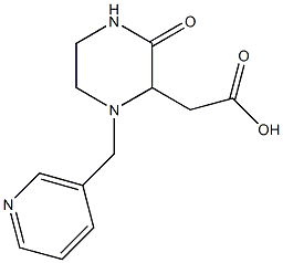 [3-oxo-1-(3-pyridinylmethyl)-2-piperazinyl]acetic acid Structure