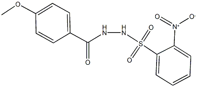 2-nitro-N'-(4-methoxybenzoyl)benzenesulfonohydrazide 구조식 이미지