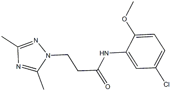 N-(5-chloro-2-methoxyphenyl)-3-(3,5-dimethyl-1H-1,2,4-triazol-1-yl)propanamide 구조식 이미지