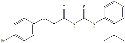 N-[(4-bromophenoxy)acetyl]-N'-(2-isopropylphenyl)thiourea Structure