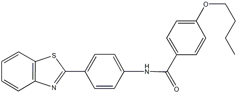 N-[4-(1,3-benzothiazol-2-yl)phenyl]-4-butoxybenzamide 구조식 이미지