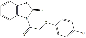 3-[(4-chlorophenoxy)acetyl]-1,3-benzothiazol-2(3H)-one Structure
