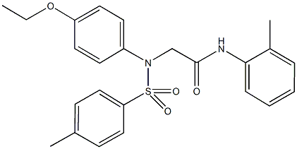 2-{4-ethoxy[(4-methylphenyl)sulfonyl]anilino}-N-(2-methylphenyl)acetamide 구조식 이미지