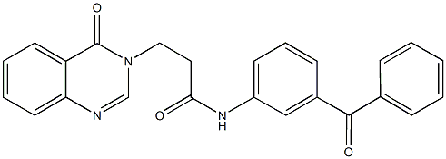 N-(3-benzoylphenyl)-3-(4-oxo-3(4H)-quinazolinyl)propanamide 구조식 이미지