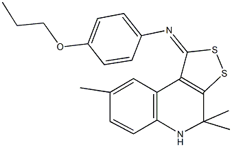 N-(4-propoxyphenyl)-N-(4,4,8-trimethyl-4,5-dihydro-1H-[1,2]dithiolo[3,4-c]quinolin-1-ylidene)amine 구조식 이미지