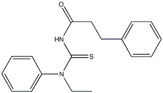 N-ethyl-N-phenyl-N'-(3-phenylpropanoyl)thiourea Structure