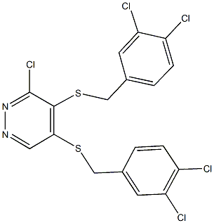 3-chloro-4,5-bis[(3,4-dichlorobenzyl)sulfanyl]pyridazine Structure